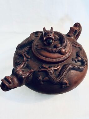 Vintage Clay Yixing Zisha Dragon Teapot